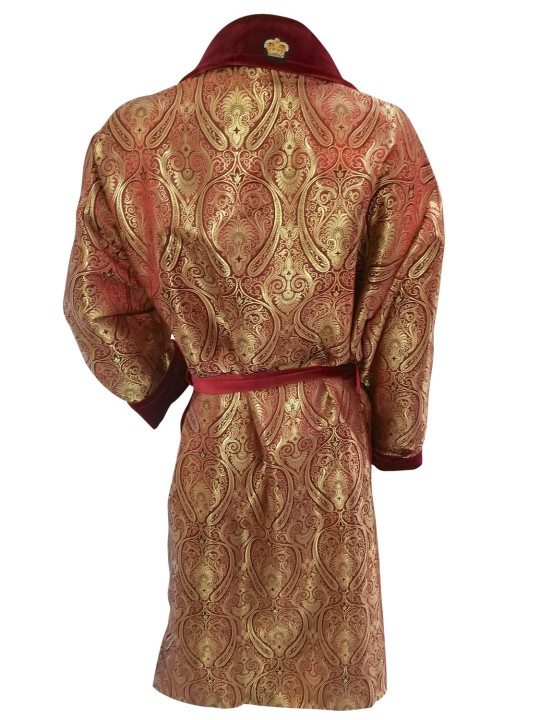 Crimson Meraki Brocade Silk Robe