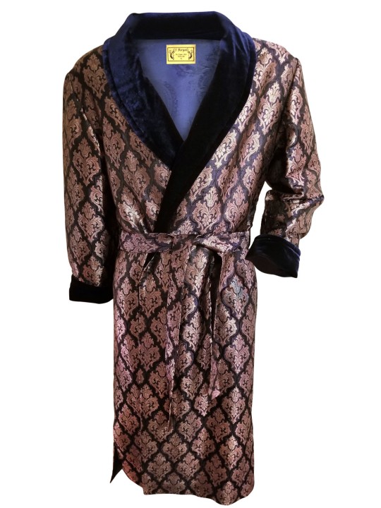 Umber Eunoia Brocade Silk Robe